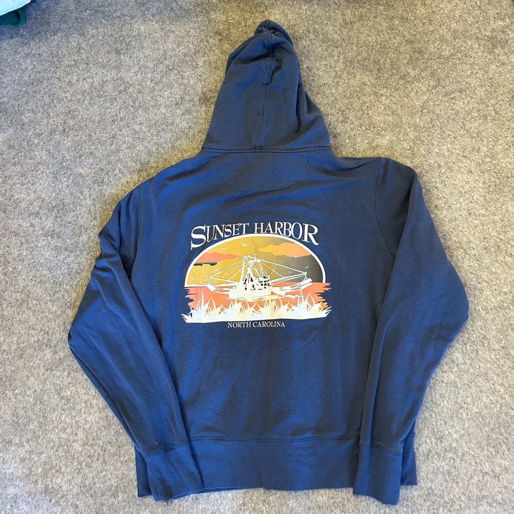 Women's Eddie Bauer Sunset Harbor North Carolina Full Zip Hoodie‎ Size Small - Picture 2 of 9